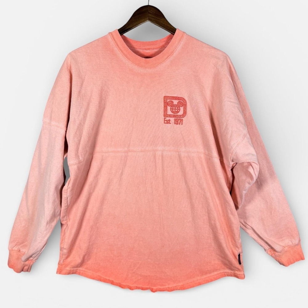 Disney Parks Spirit Jersey Shirt Womens‎ Small Pink Walt Disney World Glitter